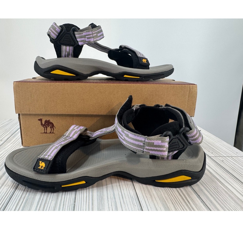 Camel Crown Womens Hiking Sandals Grey Purple Size 7‎ Adjustable Straps Outdoor